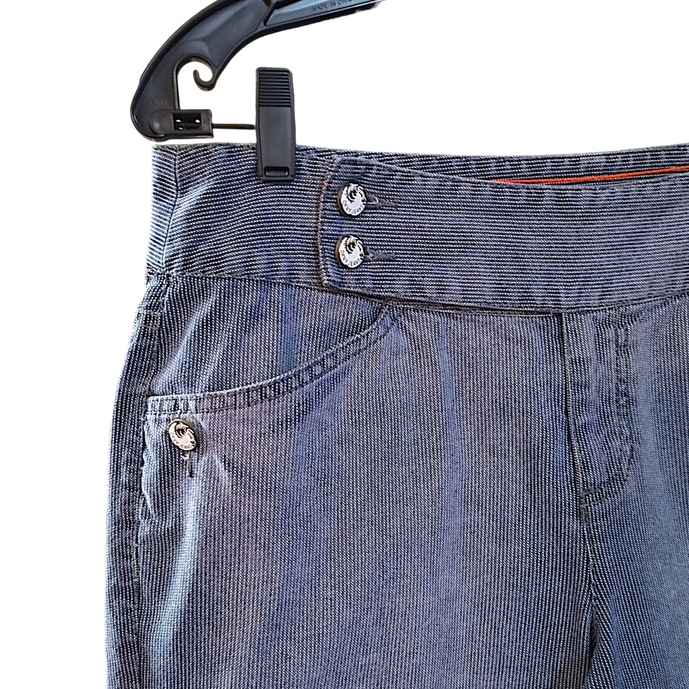 DKNY Light Blue Jean Shorts with Button Accents - Picture 2 of 5